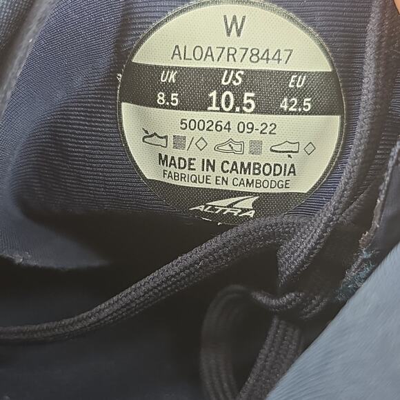 Altra Torin 6 Womens Navy Blue Orange Size 10.5 Running Shoes ALOA7R78447 - Picture 11 of 12